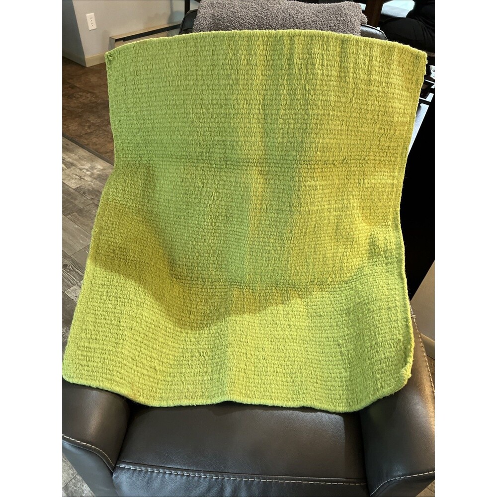 Jacks MFG Vintage WOOL Western Saddle Pad Green Made in India 36' x 34" HORSE